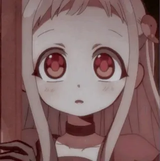 ⚜ Nene Yashiro Toilet-bound Hanako-kun Аниме, Девочка, Мило, Большие Глаза, Манга, Нэнэ Ясиро, Туалетный мальчик Ханако telegram sticker