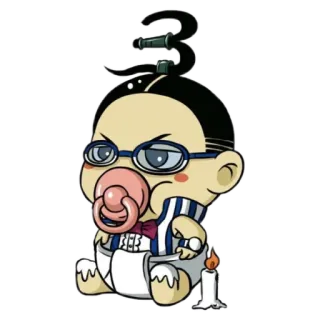 😚 baby, cartoon, pacifier, character telegram sticker