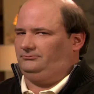 😒 Kevin Malone The Office acara tv, komedi, The Office, Kevin Malone, karakter, humor whatsapp sticker