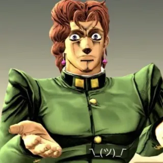 🤷‍♀️ Kakyoin Noriaki JoJo's Bizarre Adventure ^\_(ツ)_/¯ Anime, JoJo's Bizarre Adventure, Kakyoin, Noriaki Kakyoin, Personaje, Meme telegram sticker
