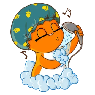 🏊 만화, 동물, 샤워, 목욕, 귀여운 telegram sticker