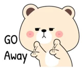 😃 ours, mignon, dessin animé, animal, autocollant whatsapp sticker