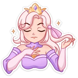 👸 принцесса, корона, мультфильм, красота, фэнтези, персонаж telegram sticker