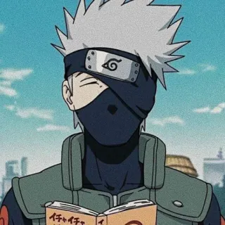 ☮️ Kakashi Naruto Anime, Kakashi, Naruto, Personaje, Ninja, Leyendo, Libro telegram sticker