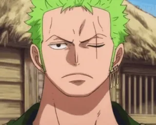 💙 Roronoa Zoro One Piece anime, manga, one piece, roronoa zoro, zoro telegram sticker