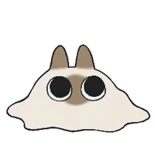 😶🌫️ chat, dessin animé, animal, mignon, tache whatsapp sticker