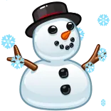 ☃️ ตุ๊กตาหิมะ, ฤดูหนาว, หิมะ, วันหยุด, คริสต์มาส, การ์ตูน telegram sticker