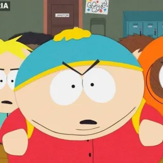 😤 Eric Cartman South Park GO COWS! 南方公园, 埃里克·卡特曼, 卡通, 搞笑, Go Cows telegram sticker