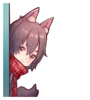 Wolf boy and Rabbit girl @Nekosticker telegram stickers