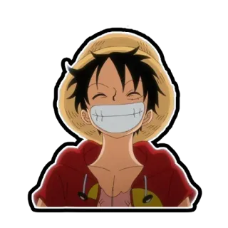 😁 Monkey D. Luffy One Piece anime, manga, one piece, monkey d. luffy, luffy, pirate telegram sticker