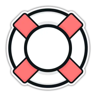 🌀 salvagente, salvavita, sicurezza, salvataggio, acqua, nuoto whatsapp sticker