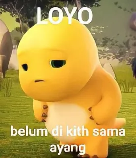 😉 LOYO
belum di kith sama
ayang dinozaur, kreskówka, smutny, żółty, loyoy, kith, ayang telegram sticker