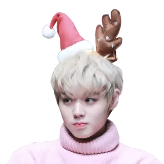 😊 рождество, шляпа, олень, милый, зима whatsapp sticker