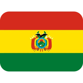🇧🇴 Bolivia, bandera, escudo nacional, país, Sudamérica telegram sticker