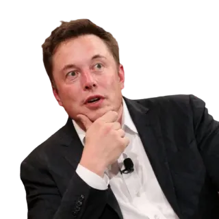 🤔 Elon Musk elon musk, empresário, empreendedor, tesla, spacex telegram sticker