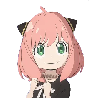 😄 Anya Forger Spy x Family Anime, Spy x Family, Anya Forger, Süß, Cartoon, Figur telegram sticker
