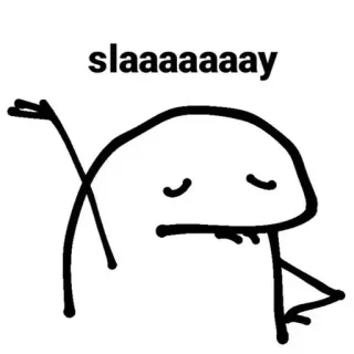 🥰 slaaaaaaaay Мультфильм, Палка-человечек, Мем, Florkofcows telegram sticker