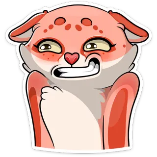 😬 cute, emoji, sticker, funny, cartoon, animal telegram sticker