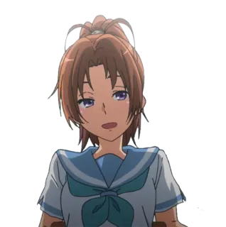 😌 Anime, Mädchen, Schuluniform, Porträt, Teenager telegram sticker