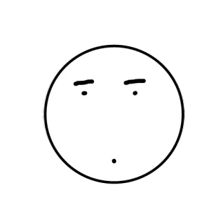 🤔 лицо, выражение, мультфильм, эмодзи, простой whatsapp sticker