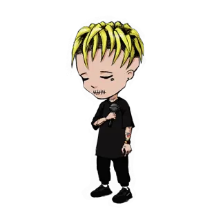 🙏 Personagem, Desenho animado, Microfone, Cantor whatsapp sticker