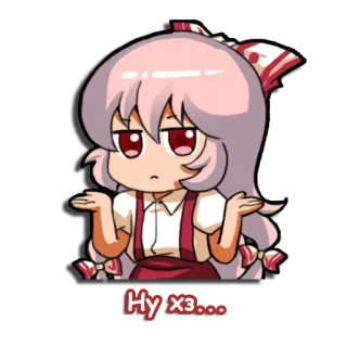 🤷‍♀ Ну хз... อนิเมะ, ผู้หญิง, ยักไหล่, คำถาม telegram sticker