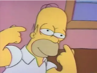 👈 Homer Simpson The Simpsons 호머 심슨, 심슨 가족, 만화, 캐릭터, 웃긴, 코미디 telegram sticker