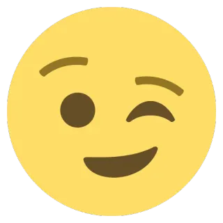 😉 Emoji, Zwinkern, Gelb, Gesicht, Smiley, Ausdruck whatsapp sticker