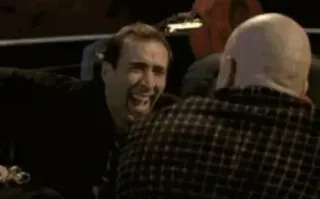 🥃 Nicolas Cage actor, laughing, meme, Nicolas Cage, face, funny telegram sticker