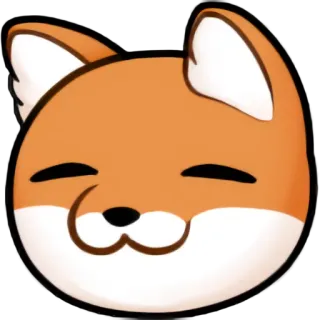 ☺️ raposa, animal, fofo, laranja, desenho animado, mamífero, emoji whatsapp sticker