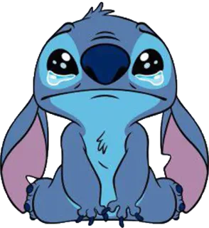 😥 Stitch สติทช์, ลิโล่ แอนด์ สติทช์, เอเลี่ยน, สีฟ้า, เศร้า, ร้องไห้, ดิสนีย์ telegram sticker