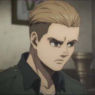 💈 Falco Grice Attack on Titan Anime, Falco Grice, Ataque dos Titãs, Personagem, Retrato telegram sticker