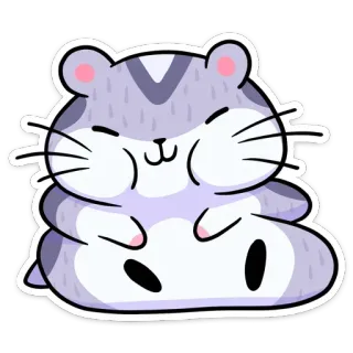 🐹 ハムスター, かわいい, 動物, ペット, げっ歯類, 漫画, ステッカー telegram sticker