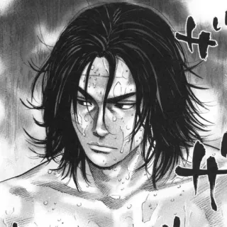 🖤 Manga, Mann, Schweiß, Ernst, Porträt telegram sticker