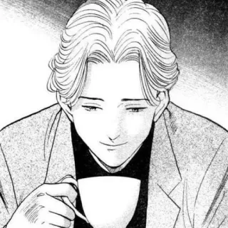 🍃 Johan Liebert Monster ヨハン・リーベルト, MONSTER, アニメ, マンガ, 心理スリラー, 悪役, コーヒー, 頭がいい, 悪 telegram sticker