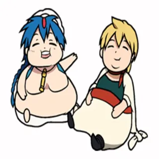 👋 anime, cartoon, figuren, lustig, dick, süß, sticker whatsapp sticker