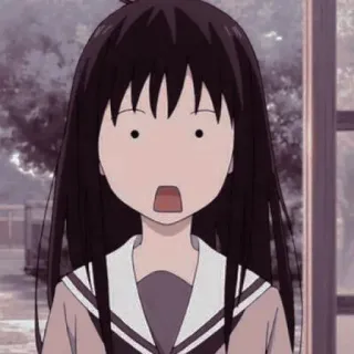🐾 Anime, überrascht, schockiert, Mädchen, Cartoon telegram sticker