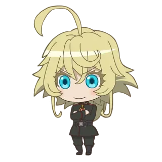 ☺️ Tanya Degurechaff Saga of Tanya the Evil Anime, Chibi, Tanya Deguretschaff, Saga der Tanya, das Teufels, Militär, Isekai whatsapp sticker
