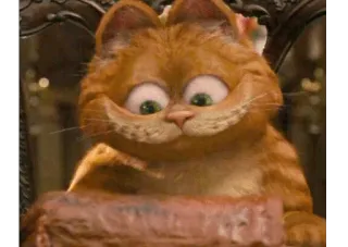 😊 Garfield cat, orange, cartoon, funny, Garfield telegram sticker