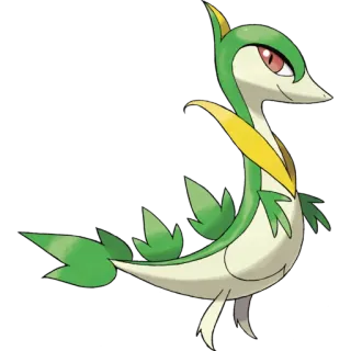 🐉 Snivy Pokémon Snivy, Pokémon, grass type, video game, cute, green telegram sticker