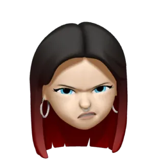 🐕‍🦺 Emoji, Zły/Zła, Sfrustrowany/a, Kobieta, Awatar telegram sticker