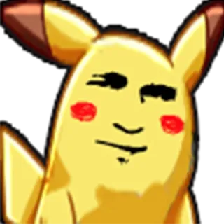 😏 Pikachu pikachu, pokemon, fanart, engraçado, meme, desenho animado, anime, piada telegram sticker