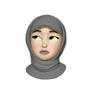 🙄 Avatar, Femme, Hijab, Musulman(e), Foulard, Emoji whatsapp sticker