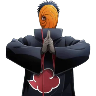 🥵 Tobi Naruto โทบิ, นารูโตะ, อนิเมะ, มังงะ, แสงอุษา, ใส่หน้ากาก whatsapp sticker