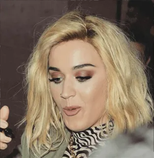 🌙 Katy Perry selebriti, penyanyi, rambut pirang, wanita, potret telegram sticker