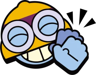 👏 Cartone animato, Faccia, Occhi, Espressione, Personaggio, Adesivo whatsapp sticker
