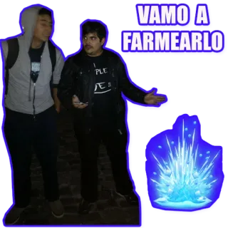 ✋ VAMO A FARMEARLO people, night, walking, street, spanish telegram sticker
