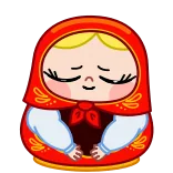🙏 Matryoshka, Boneka, Rusia, Lucu, Kartun whatsapp sticker