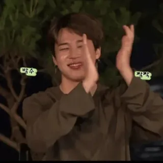 🥙 박수 작작 person, clapping, celebrity, Korean, smiling telegram sticker