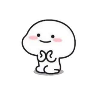 😌 mono, simple, kawaii, dibujos animados, sonriente telegram sticker